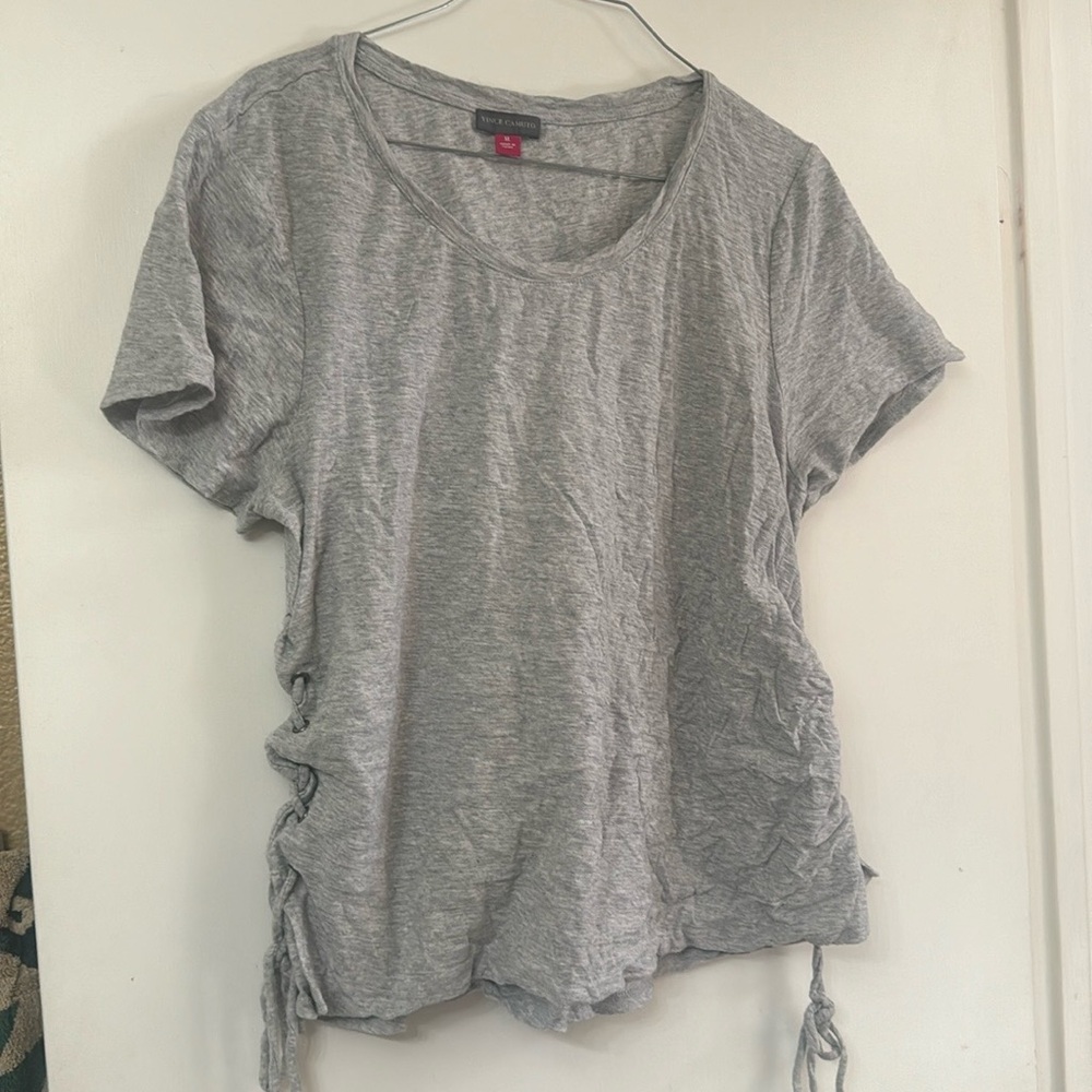 Vince Camuto grey tshirt with tie sides size S